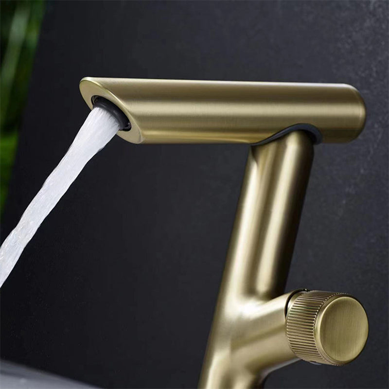 Glam Vessel Sink Faucet Brass Knob Handle Swivel Spout Bathroom Faucet Clearhalo 'Bathroom Remodel & Bathroom Fixtures' 'Bathroom Sink Faucets' 'Bathroom Sinks & Faucet Components' 'bathroom_sink_faucets' 'Home Improvement' 'home_improvement' 'home_improvement_bathroom_sink_faucets' 6311449