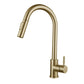 Modern Touch Kitchen Faucet Stainless Steel Single Handle Retractable Kitchen Faucet Gold Clearhalo 'Home Improvement' 'home_improvement' 'home_improvement_kitchen_faucets' 'Kitchen Faucets' 'Kitchen Remodel & Kitchen Fixtures' 'Kitchen Sinks & Faucet Components' 'kitchen_faucets' 6311559