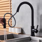 Modern Touch Kitchen Faucet Stainless Steel Single Handle Retractable Kitchen Faucet Clearhalo 'Home Improvement' 'home_improvement' 'home_improvement_kitchen_faucets' 'Kitchen Faucets' 'Kitchen Remodel & Kitchen Fixtures' 'Kitchen Sinks & Faucet Components' 'kitchen_faucets' 6311569