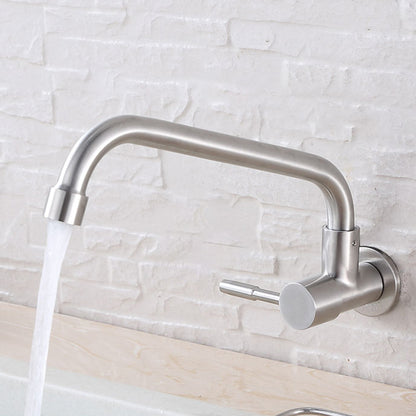 Contemporary Single Handle Bar Faucet Pull-down Wall-mounted Faucet in Chrome 2.8"