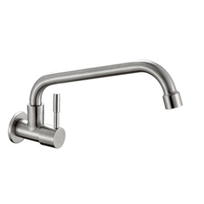 Contemporary Single Handle Bar Faucet Pull-down Wall-mounted Faucet in Chrome Clearhalo 'Home Improvement' 'home_improvement' 'home_improvement_kitchen_faucets' 'Kitchen Faucets' 'Kitchen Remodel & Kitchen Fixtures' 'Kitchen Sinks & Faucet Components' 'kitchen_faucets' 6311598