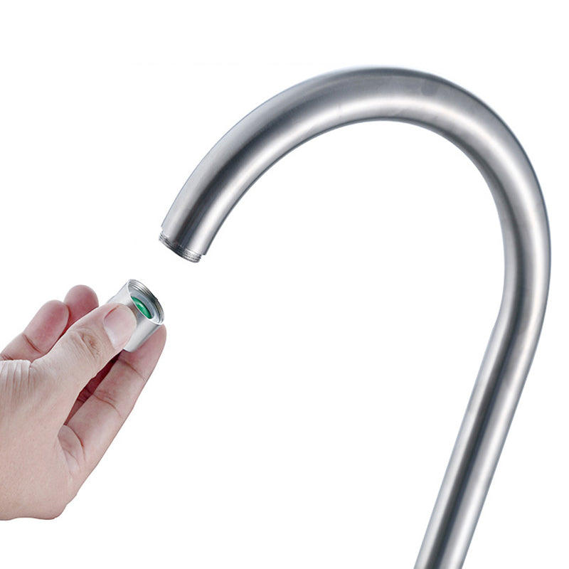 Contemporary Single Handle Bar Faucet Pull-down Wall-mounted Faucet in Chrome Clearhalo 'Home Improvement' 'home_improvement' 'home_improvement_kitchen_faucets' 'Kitchen Faucets' 'Kitchen Remodel & Kitchen Fixtures' 'Kitchen Sinks & Faucet Components' 'kitchen_faucets' 6311599