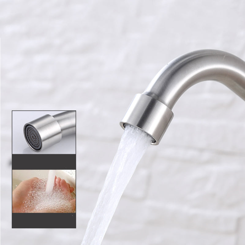 Contemporary Single Handle Bar Faucet Pull-down Wall-mounted Faucet in Chrome Clearhalo 'Home Improvement' 'home_improvement' 'home_improvement_kitchen_faucets' 'Kitchen Faucets' 'Kitchen Remodel & Kitchen Fixtures' 'Kitchen Sinks & Faucet Components' 'kitchen_faucets' 6311602