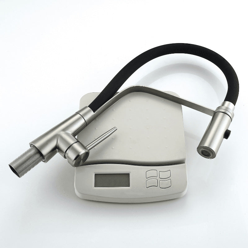 1-Handle 2-Function Kitchen Faucet Pulldown Kitchen Sink Faucet with Sprayer and Handles Clearhalo 'Home Improvement' 'home_improvement' 'home_improvement_kitchen_faucets' 'Kitchen Faucets' 'Kitchen Remodel & Kitchen Fixtures' 'Kitchen Sinks & Faucet Components' 'kitchen_faucets' 6311627