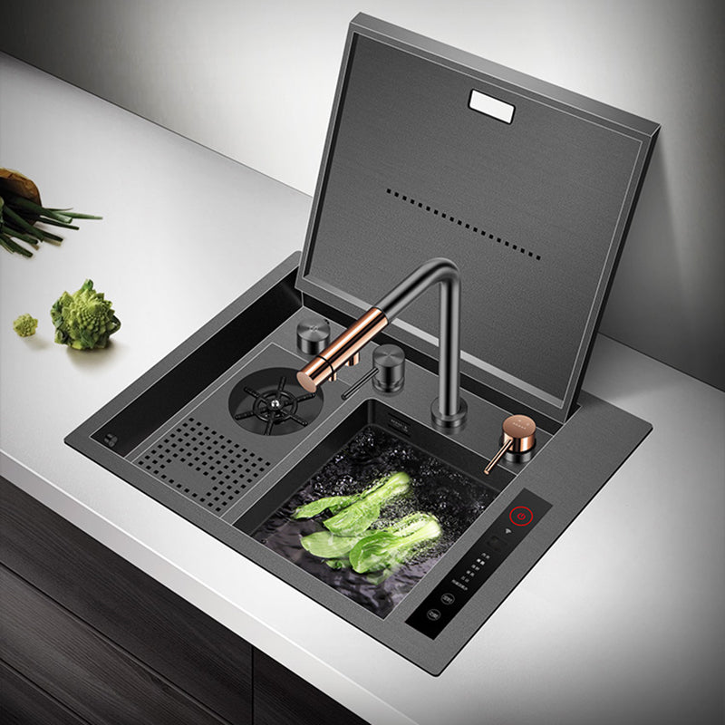 Contemporary Rectangle Kitchen Sink Stainless Steel Friction Resistant Kitchen Sink Clearhalo 'Home Improvement' 'home_improvement' 'home_improvement_kitchen_sinks' 'Kitchen Remodel & Kitchen Fixtures' 'Kitchen Sinks & Faucet Components' 'Kitchen Sinks' 'kitchen_sinks' 6311650