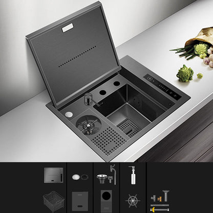 Contemporary Rectangle Kitchen Sink Stainless Steel Friction Resistant Kitchen Sink Sink Only Conventional Launching Not Available Clearhalo 'Home Improvement' 'home_improvement' 'home_improvement_kitchen_sinks' 'Kitchen Remodel & Kitchen Fixtures' 'Kitchen Sinks & Faucet Components' 'Kitchen Sinks' 'kitchen_sinks' 6311658