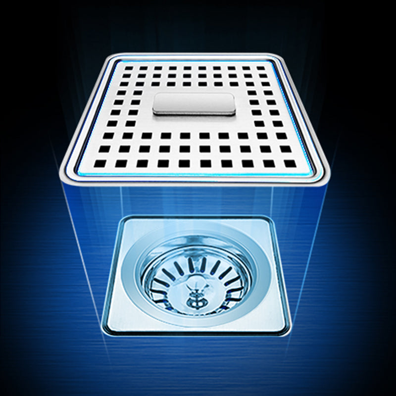 Contemporary Rectangle Kitchen Sink Stainless Steel Friction Resistant Kitchen Sink Clearhalo 'Home Improvement' 'home_improvement' 'home_improvement_kitchen_sinks' 'Kitchen Remodel & Kitchen Fixtures' 'Kitchen Sinks & Faucet Components' 'Kitchen Sinks' 'kitchen_sinks' 6311669