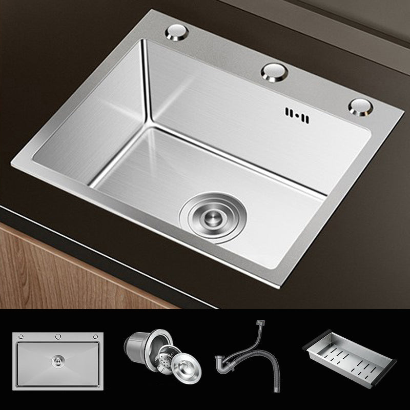 Classic Style Kitchen Sink Set Stainless Steel Corrosion Resistant Kitchen Sink Set Sink Only None Clearhalo 'Home Improvement' 'home_improvement' 'home_improvement_kitchen_sinks' 'Kitchen Remodel & Kitchen Fixtures' 'Kitchen Sinks & Faucet Components' 'Kitchen Sinks' 'kitchen_sinks' 6311705