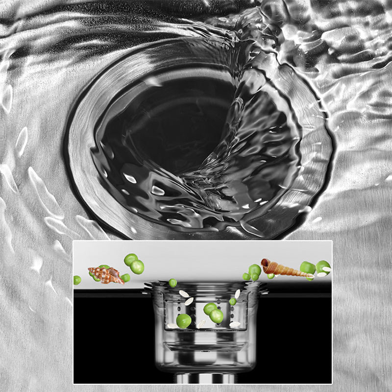 Classic Style Kitchen Sink Set Stainless Steel Corrosion Resistant Kitchen Sink Set Clearhalo 'Home Improvement' 'home_improvement' 'home_improvement_kitchen_sinks' 'Kitchen Remodel & Kitchen Fixtures' 'Kitchen Sinks & Faucet Components' 'Kitchen Sinks' 'kitchen_sinks' 6311722