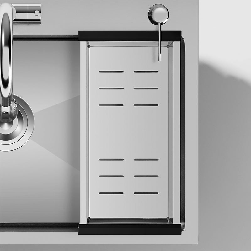 Classic Style Kitchen Sink Set Stainless Steel Corrosion Resistant Kitchen Sink Set Clearhalo 'Home Improvement' 'home_improvement' 'home_improvement_kitchen_sinks' 'Kitchen Remodel & Kitchen Fixtures' 'Kitchen Sinks & Faucet Components' 'Kitchen Sinks' 'kitchen_sinks' 6311724