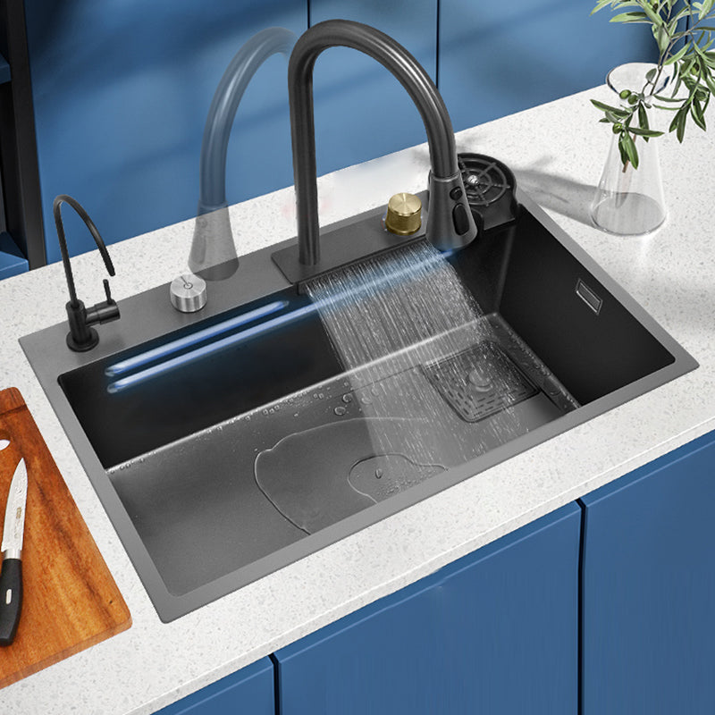 Classic Kitchen Sink Stainless Steel Drop-In Friction Resistant Kitchen Sink Clearhalo 'Home Improvement' 'home_improvement' 'home_improvement_kitchen_sinks' 'Kitchen Remodel & Kitchen Fixtures' 'Kitchen Sinks & Faucet Components' 'Kitchen Sinks' 'kitchen_sinks' 6311733