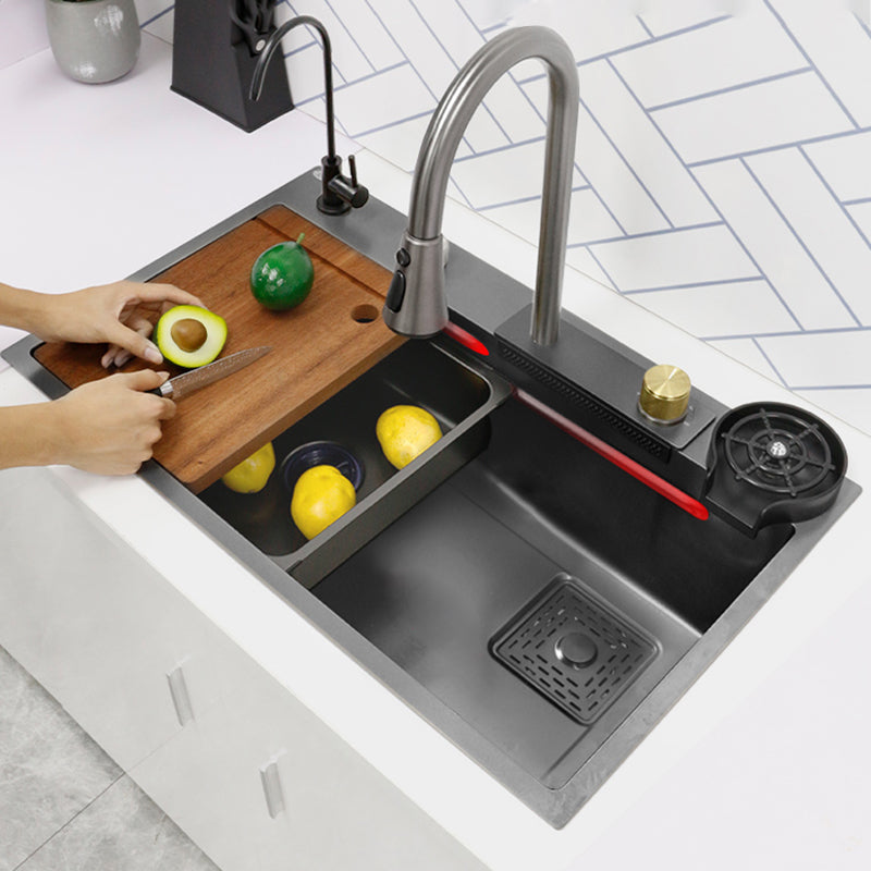 Classic Kitchen Sink Stainless Steel Drop-In Friction Resistant Kitchen Sink Clearhalo 'Home Improvement' 'home_improvement' 'home_improvement_kitchen_sinks' 'Kitchen Remodel & Kitchen Fixtures' 'Kitchen Sinks & Faucet Components' 'Kitchen Sinks' 'kitchen_sinks' 6311736