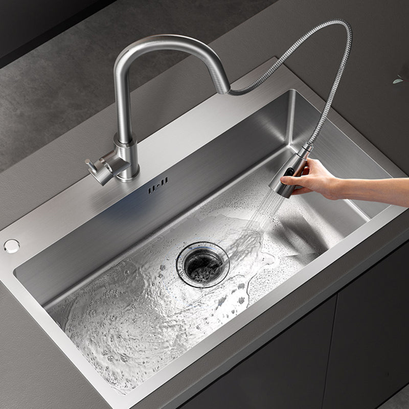 Classic Style Sink Stainless Steel Corrosion Resistant Sink for Kitchen Clearhalo 'Home Improvement' 'home_improvement' 'home_improvement_kitchen_sinks' 'Kitchen Remodel & Kitchen Fixtures' 'Kitchen Sinks & Faucet Components' 'Kitchen Sinks' 'kitchen_sinks' 6311762