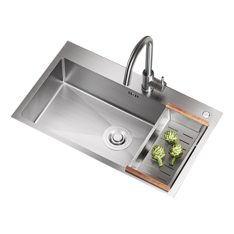 Classic Style Sink Stainless Steel Corrosion Resistant Sink for Kitchen Clearhalo 'Home Improvement' 'home_improvement' 'home_improvement_kitchen_sinks' 'Kitchen Remodel & Kitchen Fixtures' 'Kitchen Sinks & Faucet Components' 'Kitchen Sinks' 'kitchen_sinks' 6311765