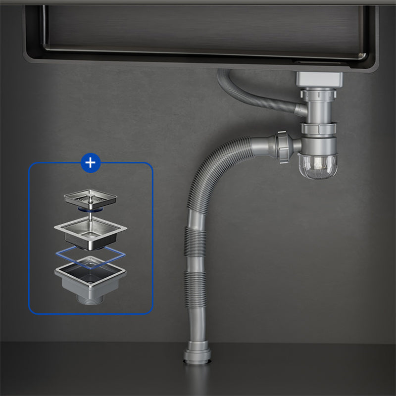 Classic Style Kitchen Sink Corrosion Resistant Stainless Steel Kitchen Sink Clearhalo 'Home Improvement' 'home_improvement' 'home_improvement_kitchen_sinks' 'Kitchen Remodel & Kitchen Fixtures' 'Kitchen Sinks & Faucet Components' 'Kitchen Sinks' 'kitchen_sinks' 6311788