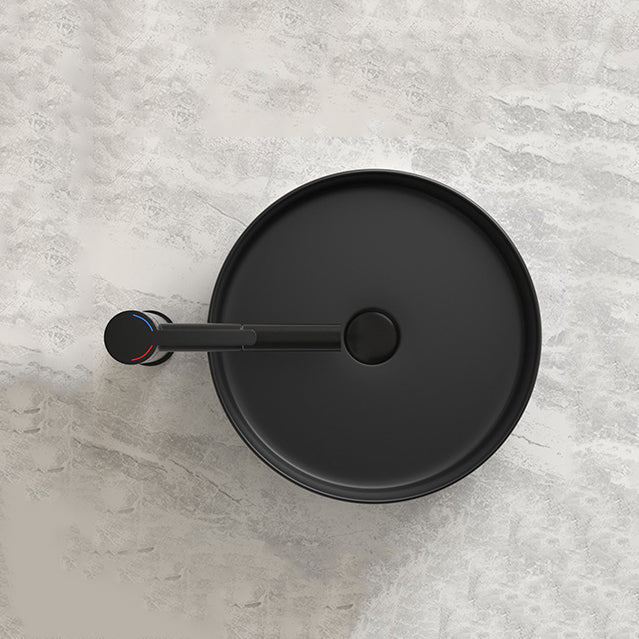 Modern Bathroom Sink Porcelain Pop-Up Drain Round Vessel Lavatory Sink Clearhalo 'Bathroom Remodel & Bathroom Fixtures' 'Bathroom Sinks & Faucet Components' 'Bathroom Sinks' 'bathroom_sink' 'Home Improvement' 'home_improvement' 'home_improvement_bathroom_sink' 6311843