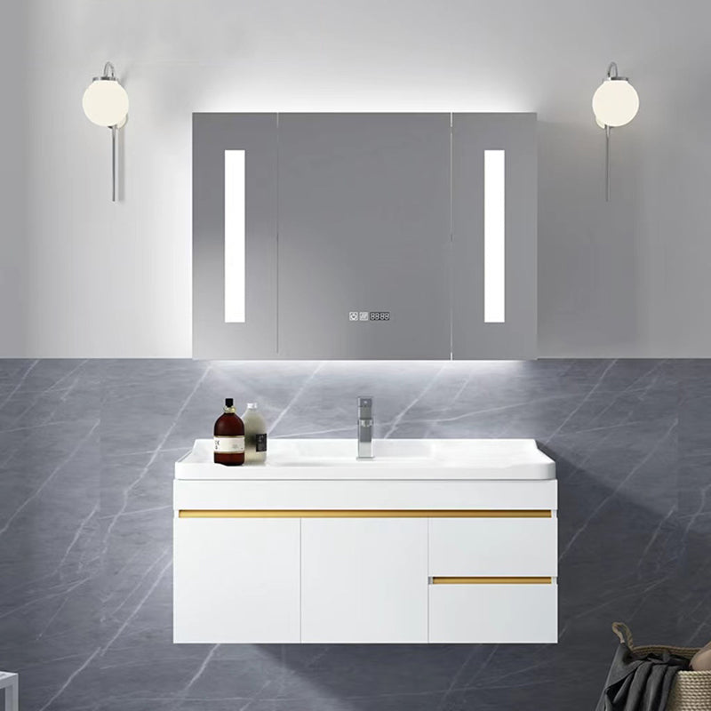 Gorgeous Space Saver Wooden Vanity Bathroom Vanity Cabinet with Mirror Cabinet Clearhalo 'Bathroom Remodel & Bathroom Fixtures' 'Bathroom Vanities' 'bathroom_vanities' 'Home Improvement' 'home_improvement' 'home_improvement_bathroom_vanities' 6311870