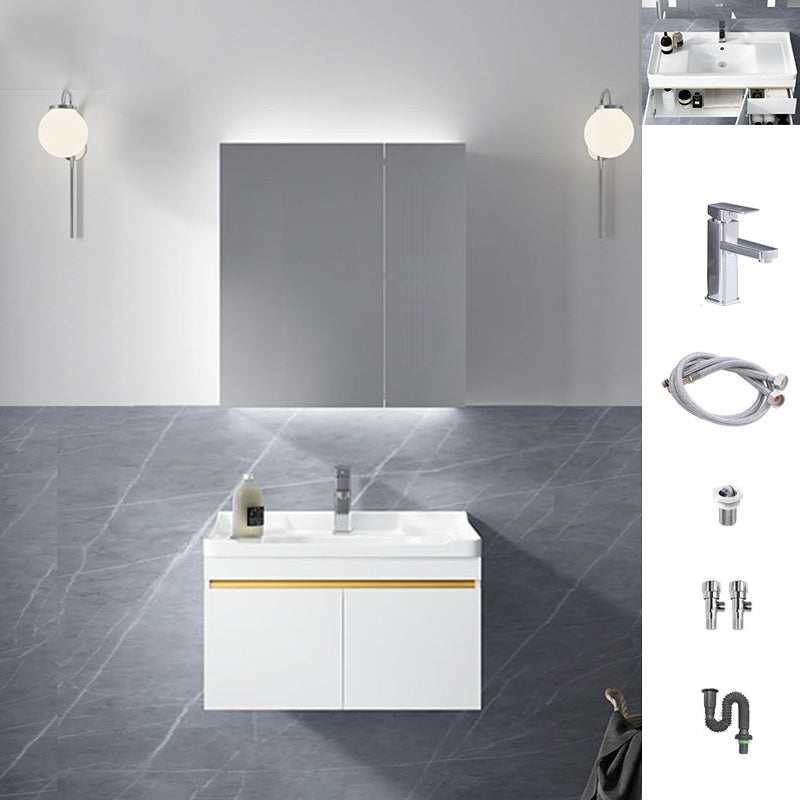 Gorgeous Space Saver Wooden Vanity Bathroom Vanity Cabinet with Mirror Cabinet Vanity & Faucet & Mirror Cabinet 24"L x 19"W x 16"H Smart Control Not Included Clearhalo 'Bathroom Remodel & Bathroom Fixtures' 'Bathroom Vanities' 'bathroom_vanities' 'Home Improvement' 'home_improvement' 'home_improvement_bathroom_vanities' 6311871