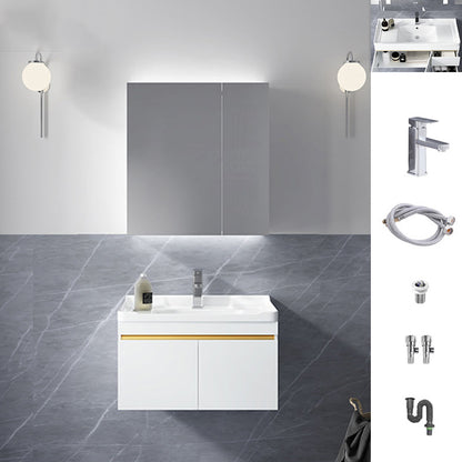 Gorgeous Space Saver Wooden Vanity Bathroom Vanity Cabinet with Mirror Cabinet Vanity & Faucet & Mirror Cabinet 24"L x 19"W x 16"H Smart Control Not Included Clearhalo 'Bathroom Remodel & Bathroom Fixtures' 'Bathroom Vanities' 'bathroom_vanities' 'Home Improvement' 'home_improvement' 'home_improvement_bathroom_vanities' 6311871