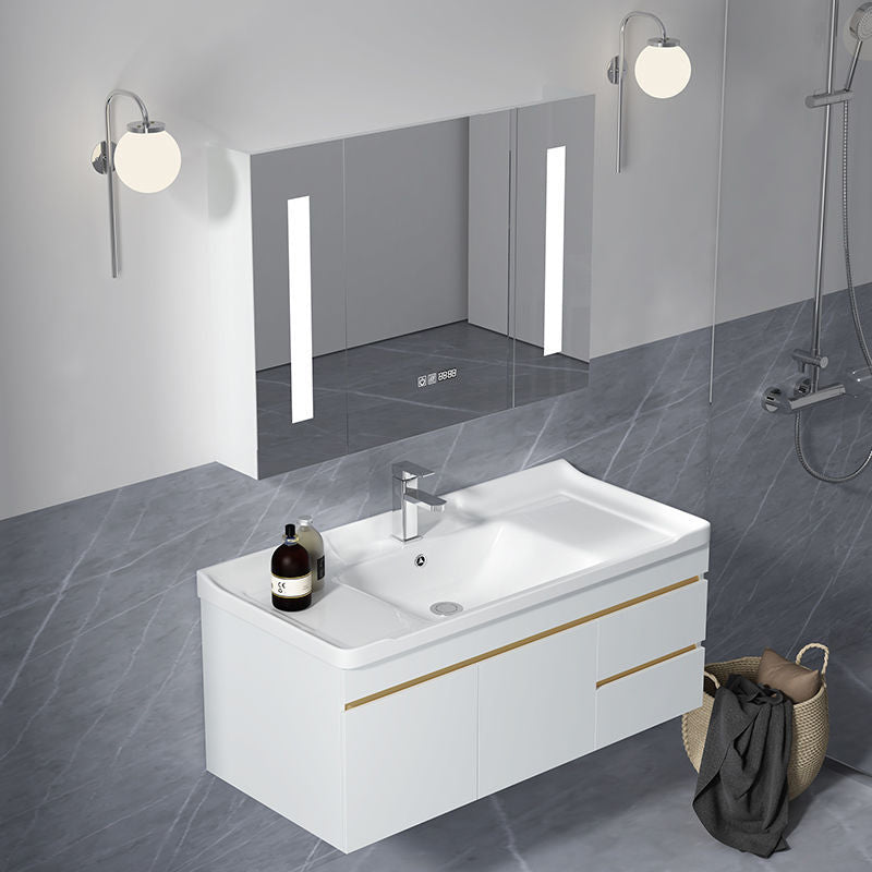 Gorgeous Space Saver Wooden Vanity Bathroom Vanity Cabinet with Mirror Cabinet Clearhalo 'Bathroom Remodel & Bathroom Fixtures' 'Bathroom Vanities' 'bathroom_vanities' 'Home Improvement' 'home_improvement' 'home_improvement_bathroom_vanities' 6311873