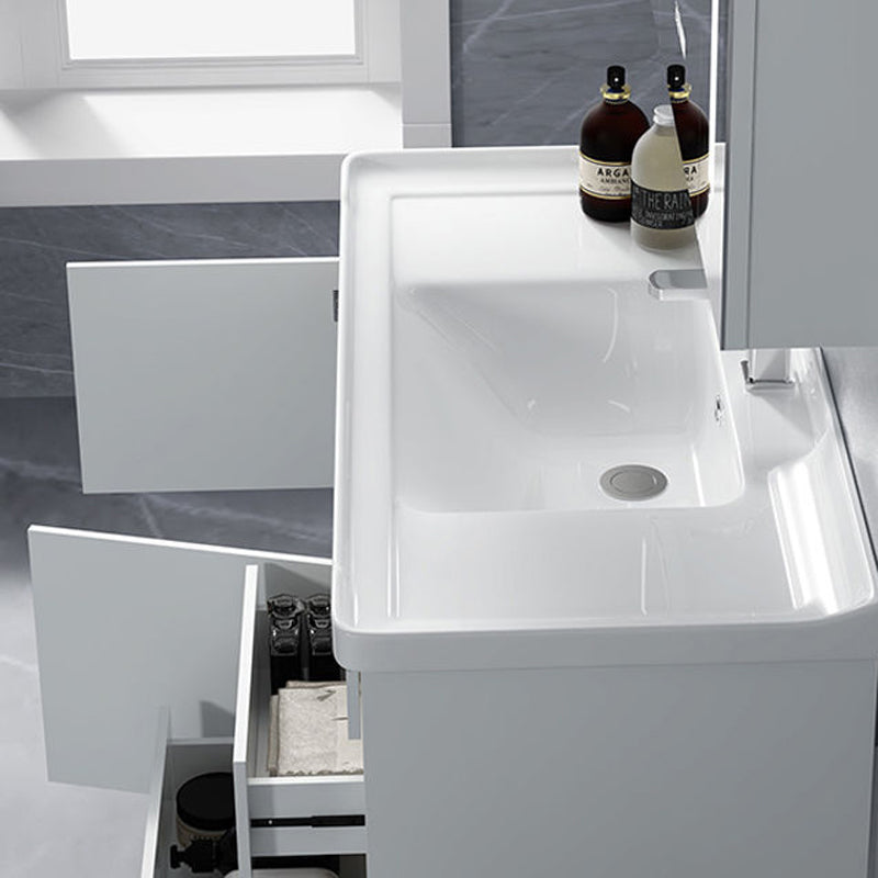 Gorgeous Space Saver Wooden Vanity Bathroom Vanity Cabinet with Mirror Cabinet Clearhalo 'Bathroom Remodel & Bathroom Fixtures' 'Bathroom Vanities' 'bathroom_vanities' 'Home Improvement' 'home_improvement' 'home_improvement_bathroom_vanities' 6311881