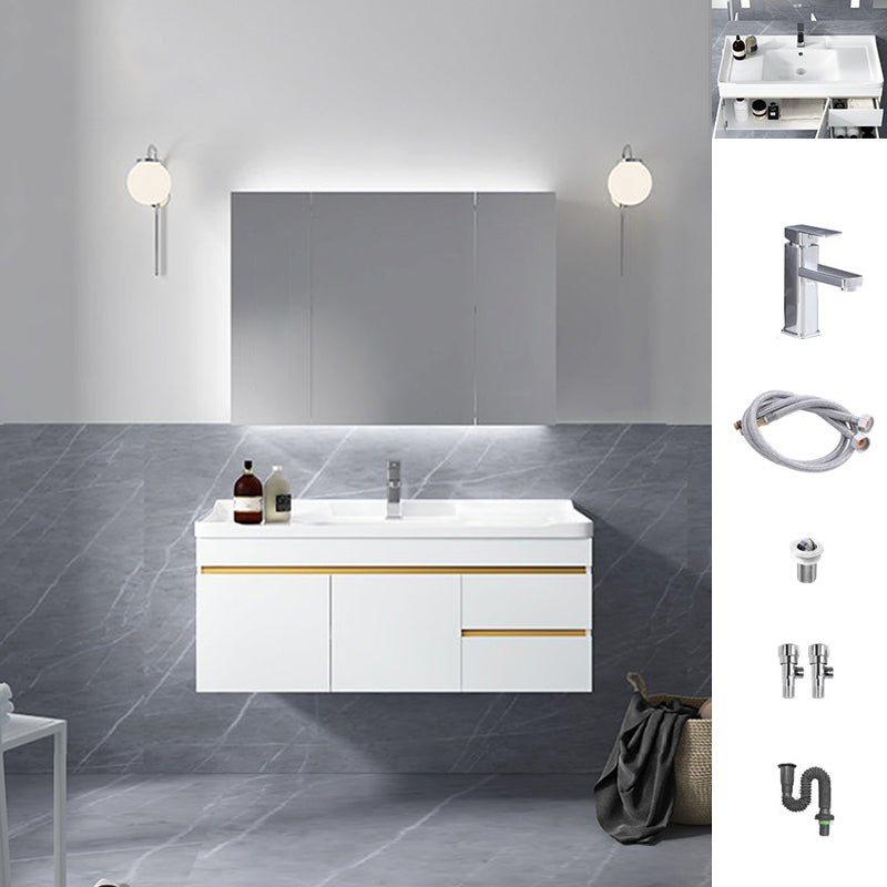 Gorgeous Space Saver Wooden Vanity Bathroom Vanity Cabinet with Mirror Cabinet Vanity & Faucet & Mirror Cabinet 40"L x 19"W x 18"H Smart Control Not Included Clearhalo 'Bathroom Remodel & Bathroom Fixtures' 'Bathroom Vanities' 'bathroom_vanities' 'Home Improvement' 'home_improvement' 'home_improvement_bathroom_vanities' 6311886