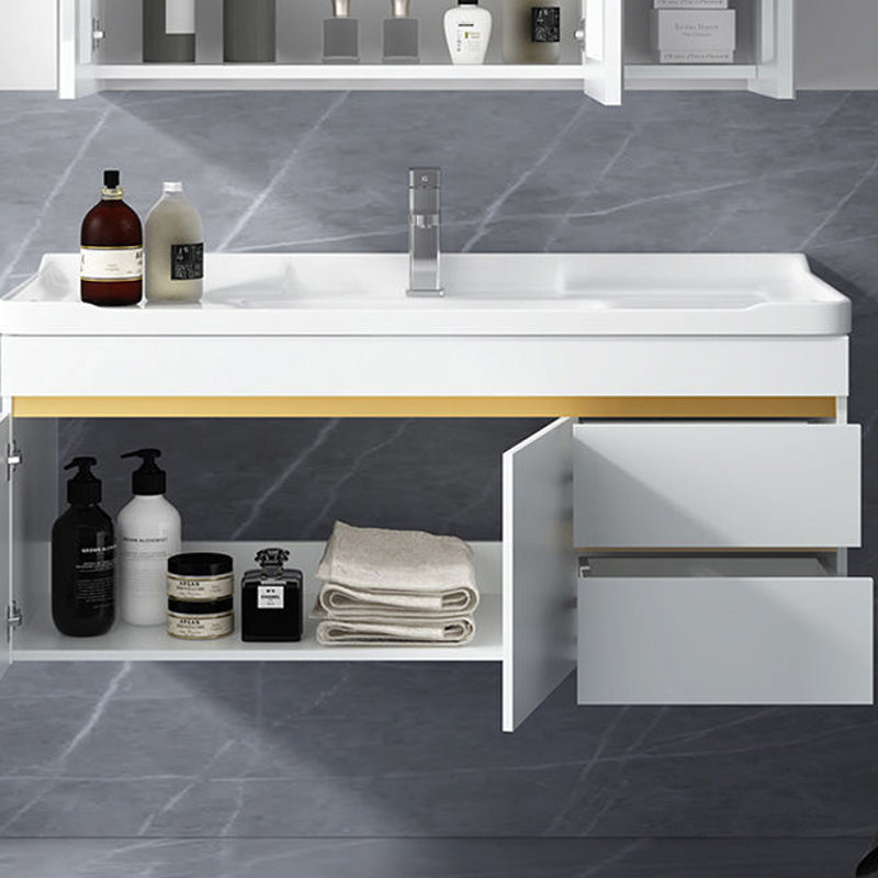 Gorgeous Space Saver Wooden Vanity Bathroom Vanity Cabinet with Mirror Cabinet Clearhalo 'Bathroom Remodel & Bathroom Fixtures' 'Bathroom Vanities' 'bathroom_vanities' 'Home Improvement' 'home_improvement' 'home_improvement_bathroom_vanities' 6311889