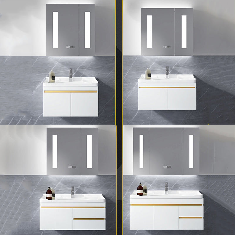 Gorgeous Space Saver Wooden Vanity Bathroom Vanity Cabinet with Mirror Cabinet Clearhalo 'Bathroom Remodel & Bathroom Fixtures' 'Bathroom Vanities' 'bathroom_vanities' 'Home Improvement' 'home_improvement' 'home_improvement_bathroom_vanities' 6311891