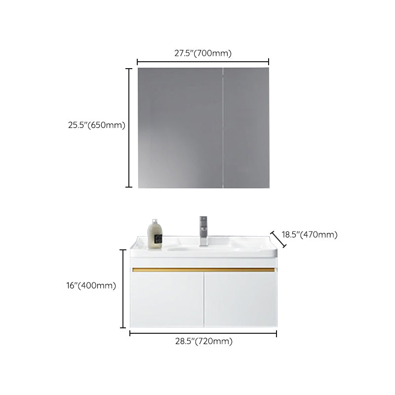 Gorgeous Space Saver Wooden Vanity Bathroom Vanity Cabinet with Mirror Cabinet Clearhalo 'Bathroom Remodel & Bathroom Fixtures' 'Bathroom Vanities' 'bathroom_vanities' 'Home Improvement' 'home_improvement' 'home_improvement_bathroom_vanities' 6311896