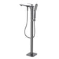 Modern Free Standing Tub Filler Faucet Copper Freestanding Tub Filler Trim Grey Square Rectangle Clearhalo 'Bathroom Remodel & Bathroom Fixtures' 'Bathtub Faucets' 'bathtub_faucets' 'Home Improvement' 'home_improvement' 'home_improvement_bathtub_faucets' 6312025