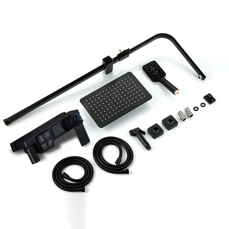 Modern Shower System Slide Bar Handheld Shower Head Wall Mounted Shower Set Clearhalo 'Bathroom Remodel & Bathroom Fixtures' 'Home Improvement' 'home_improvement' 'home_improvement_shower_faucets' 'Shower Faucets & Systems' 'shower_faucets' 'Showers & Bathtubs Plumbing' 'Showers & Bathtubs' 6312109