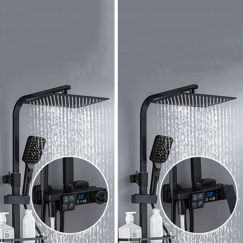 Modern Shower System Slide Bar Handheld Shower Head Wall Mounted Shower Set Clearhalo 'Bathroom Remodel & Bathroom Fixtures' 'Home Improvement' 'home_improvement' 'home_improvement_shower_faucets' 'Shower Faucets & Systems' 'shower_faucets' 'Showers & Bathtubs Plumbing' 'Showers & Bathtubs' 6312117