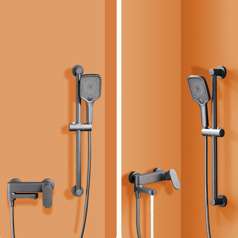 Contemporary Shower System Dual Shower Head Thermostatic Wall Mounted Shower Set Clearhalo 'Bathroom Remodel & Bathroom Fixtures' 'Home Improvement' 'home_improvement' 'home_improvement_shower_faucets' 'Shower Faucets & Systems' 'shower_faucets' 'Showers & Bathtubs Plumbing' 'Showers & Bathtubs' 6312123