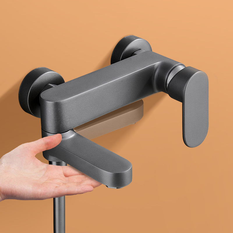 Contemporary Shower System Dual Shower Head Thermostatic Wall Mounted Shower Set Clearhalo 'Bathroom Remodel & Bathroom Fixtures' 'Home Improvement' 'home_improvement' 'home_improvement_shower_faucets' 'Shower Faucets & Systems' 'shower_faucets' 'Showers & Bathtubs Plumbing' 'Showers & Bathtubs' 6312127