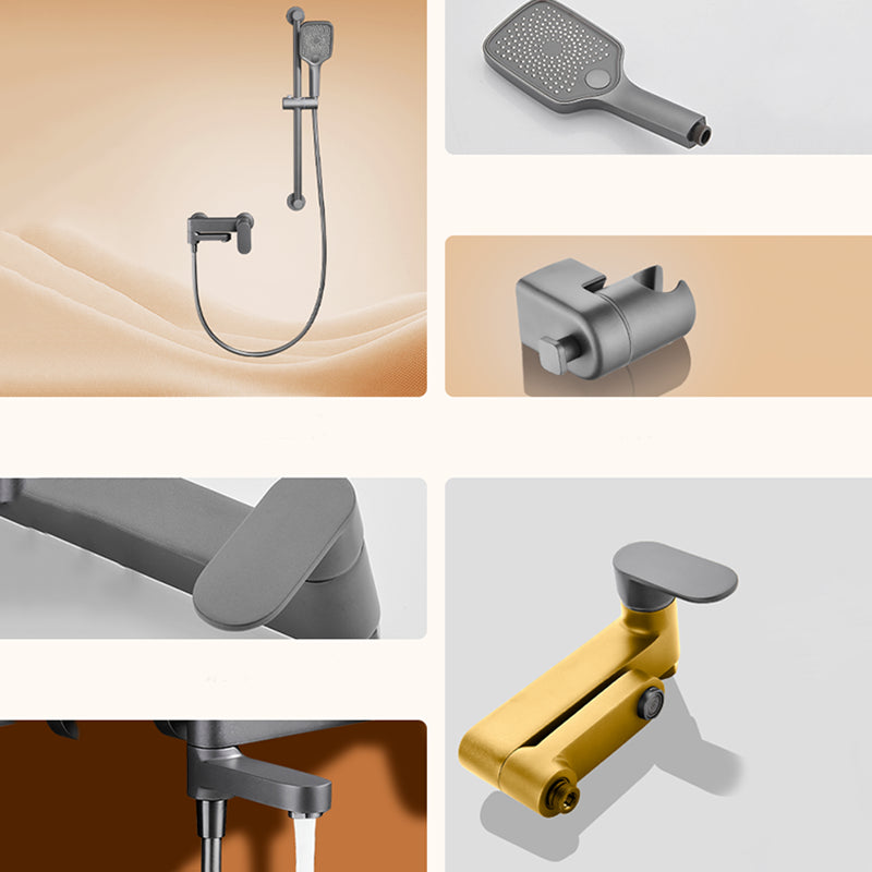 Contemporary Shower System Dual Shower Head Thermostatic Wall Mounted Shower Set Clearhalo 'Bathroom Remodel & Bathroom Fixtures' 'Home Improvement' 'home_improvement' 'home_improvement_shower_faucets' 'Shower Faucets & Systems' 'shower_faucets' 'Showers & Bathtubs Plumbing' 'Showers & Bathtubs' 6312131