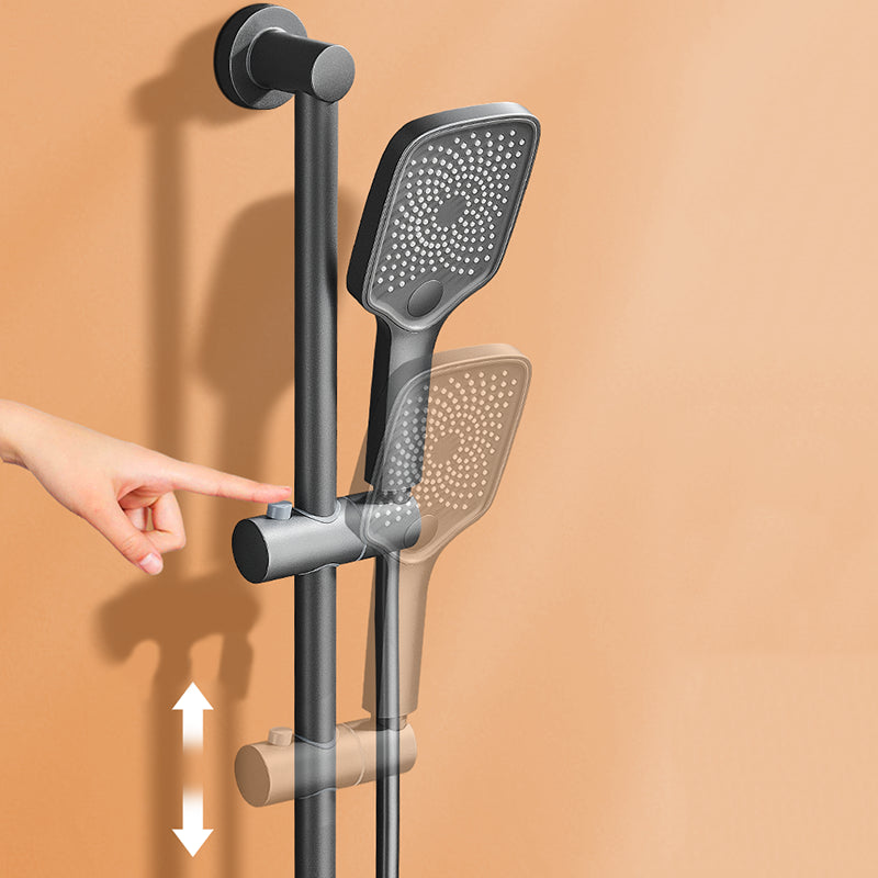 Contemporary Shower System Dual Shower Head Thermostatic Wall Mounted Shower Set Clearhalo 'Bathroom Remodel & Bathroom Fixtures' 'Home Improvement' 'home_improvement' 'home_improvement_shower_faucets' 'Shower Faucets & Systems' 'shower_faucets' 'Showers & Bathtubs Plumbing' 'Showers & Bathtubs' 6312133