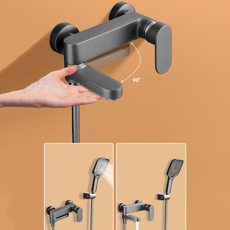 Contemporary Shower System Dual Shower Head Thermostatic Wall Mounted Shower Set Clearhalo 'Bathroom Remodel & Bathroom Fixtures' 'Home Improvement' 'home_improvement' 'home_improvement_shower_faucets' 'Shower Faucets & Systems' 'shower_faucets' 'Showers & Bathtubs Plumbing' 'Showers & Bathtubs' 6312134