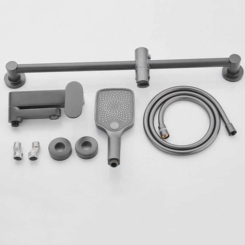 Contemporary Shower System Dual Shower Head Thermostatic Wall Mounted Shower Set Clearhalo 'Bathroom Remodel & Bathroom Fixtures' 'Home Improvement' 'home_improvement' 'home_improvement_shower_faucets' 'Shower Faucets & Systems' 'shower_faucets' 'Showers & Bathtubs Plumbing' 'Showers & Bathtubs' 6312139