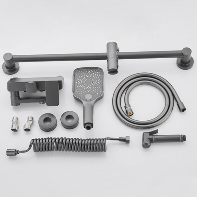 Contemporary Shower System Dual Shower Head Thermostatic Wall Mounted Shower Set Clearhalo 'Bathroom Remodel & Bathroom Fixtures' 'Home Improvement' 'home_improvement' 'home_improvement_shower_faucets' 'Shower Faucets & Systems' 'shower_faucets' 'Showers & Bathtubs Plumbing' 'Showers & Bathtubs' 6312147