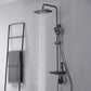 Wall Mounted Shower Metal Shower Faucet Arm Shower System with Slide Bar Gun Grey Temperature Control Digital Display Not Included Clearhalo 'Bathroom Remodel & Bathroom Fixtures' 'Home Improvement' 'home_improvement' 'home_improvement_shower_faucets' 'Shower Faucets & Systems' 'shower_faucets' 'Showers & Bathtubs Plumbing' 'Showers & Bathtubs' 6312170