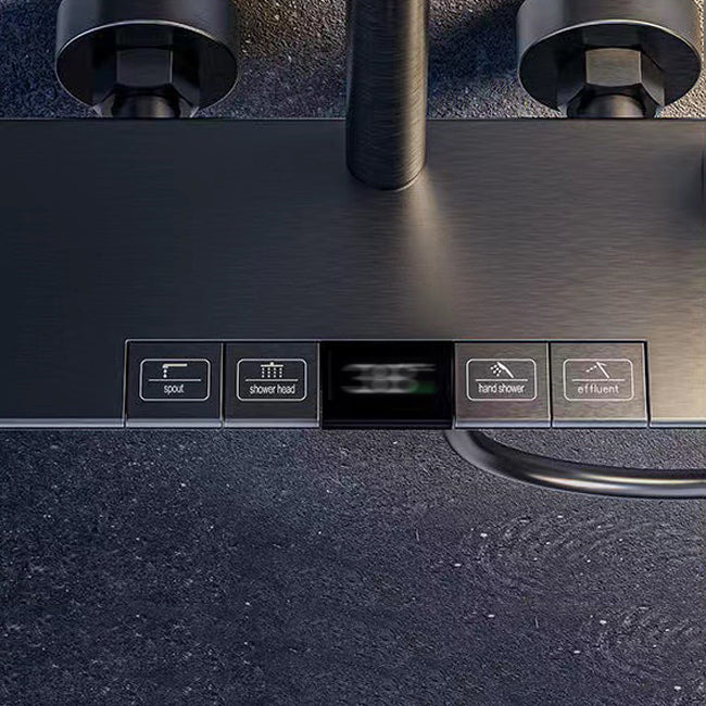 Wall Mounted Shower Arm Shower Faucet Adjustable Metal Shower System with Slide Bar Clearhalo 'Bathroom Remodel & Bathroom Fixtures' 'Home Improvement' 'home_improvement' 'home_improvement_shower_faucets' 'Shower Faucets & Systems' 'shower_faucets' 'Showers & Bathtubs Plumbing' 'Showers & Bathtubs' 6312194