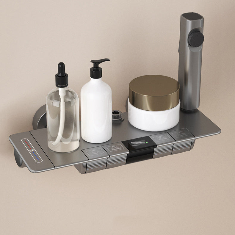 Wall Mounted Shower Arm Shower Faucet Adjustable Metal Shower System with Slide Bar Clearhalo 'Bathroom Remodel & Bathroom Fixtures' 'Home Improvement' 'home_improvement' 'home_improvement_shower_faucets' 'Shower Faucets & Systems' 'shower_faucets' 'Showers & Bathtubs Plumbing' 'Showers & Bathtubs' 6312205