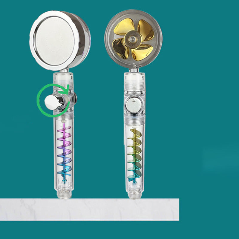 Modern Bathroom Shower Head Plastic Handheld Shower Head with Adjustable Water Flow Gold Clearhalo 'Bathroom Remodel & Bathroom Fixtures' 'Home Improvement' 'home_improvement' 'home_improvement_shower_heads' 'Shower Heads' 'shower_heads' 'Showers & Bathtubs Plumbing' 'Showers & Bathtubs' 6312237