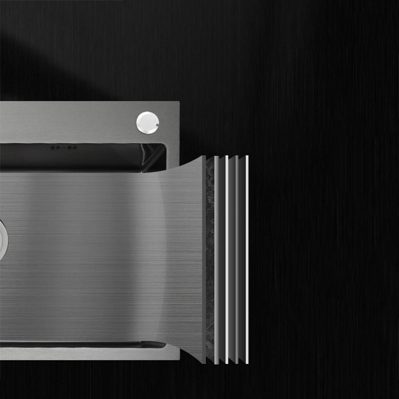 Contemporary Kitchen Sink Stainless Steel 2 Holes Drop-In Kitchen Sink Clearhalo 'Home Improvement' 'home_improvement' 'home_improvement_kitchen_sinks' 'Kitchen Remodel & Kitchen Fixtures' 'Kitchen Sinks & Faucet Components' 'Kitchen Sinks' 'kitchen_sinks' 6312506