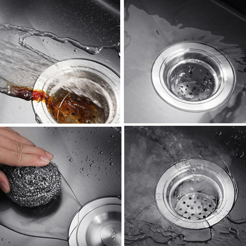 Contemporary Kitchen Sink Stainless Steel 2 Holes Drop-In Kitchen Sink Clearhalo 'Home Improvement' 'home_improvement' 'home_improvement_kitchen_sinks' 'Kitchen Remodel & Kitchen Fixtures' 'Kitchen Sinks & Faucet Components' 'Kitchen Sinks' 'kitchen_sinks' 6312512