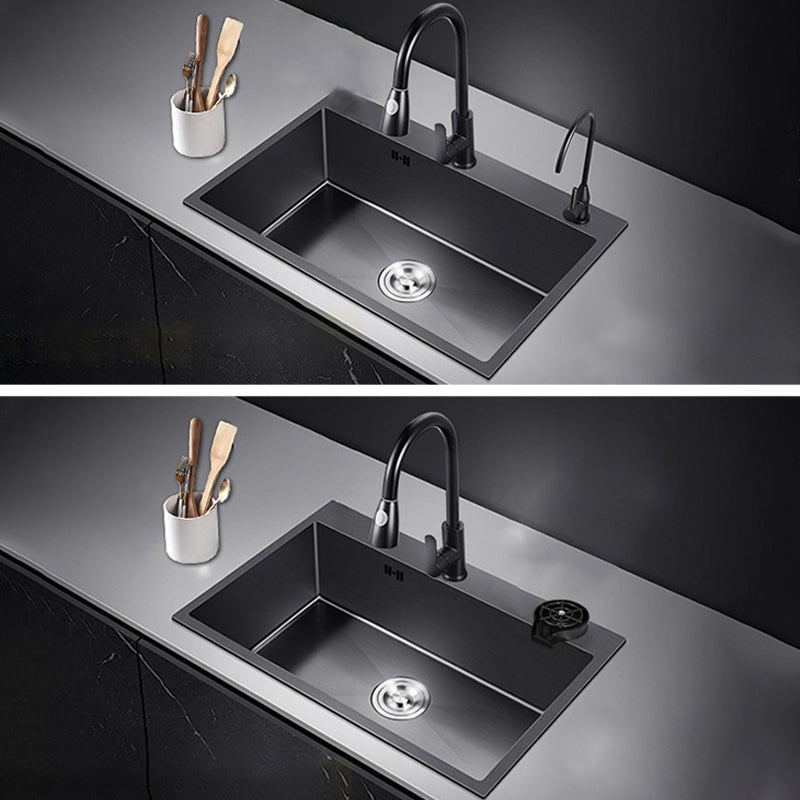 Contemporary Kitchen Sink Stainless Steel 2 Holes Drop-In Kitchen Sink Clearhalo 'Home Improvement' 'home_improvement' 'home_improvement_kitchen_sinks' 'Kitchen Remodel & Kitchen Fixtures' 'Kitchen Sinks & Faucet Components' 'Kitchen Sinks' 'kitchen_sinks' 6312513