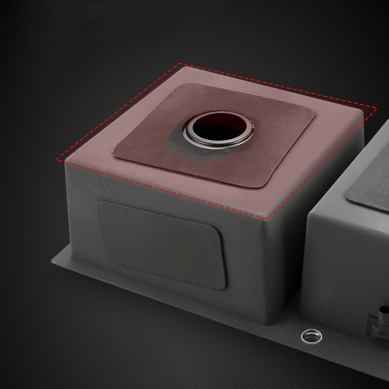 Contemporary Kitchen Sink Stainless Steel 2 Holes Drop-In Kitchen Sink Clearhalo 'Home Improvement' 'home_improvement' 'home_improvement_kitchen_sinks' 'Kitchen Remodel & Kitchen Fixtures' 'Kitchen Sinks & Faucet Components' 'Kitchen Sinks' 'kitchen_sinks' 6312517