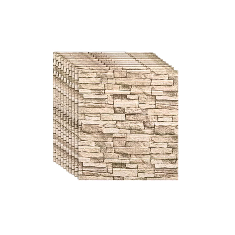 Artificial Stone Wall Plate Industrial Style Simple Home Living Room Wall Panel (10-piece) Light Coffee Clearhalo 'Flooring 'Home Improvement' 'home_improvement' 'home_improvement_wall_paneling' 'Wall Paneling' 'wall_paneling' 'Walls & Ceilings' Walls and Ceiling' 6312588