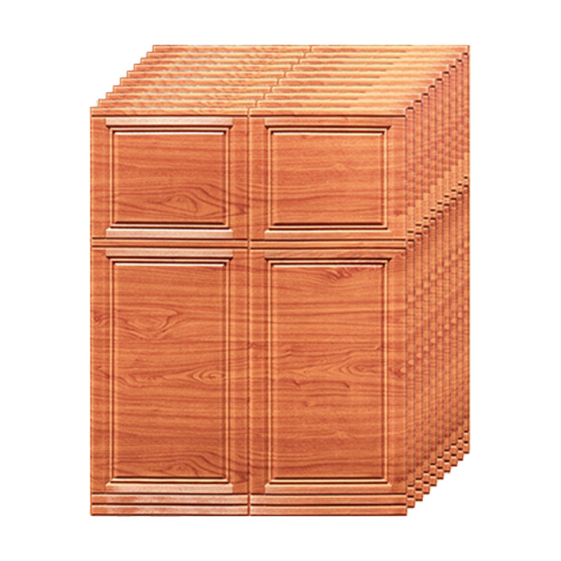 Wall Panel 3D Style Simple Home Living Room Wall Plate (10-pack) Red Brown Clearhalo 'Flooring 'Home Improvement' 'home_improvement' 'home_improvement_wall_paneling' 'Wall Paneling' 'wall_paneling' 'Walls & Ceilings' Walls and Ceiling' 6312814