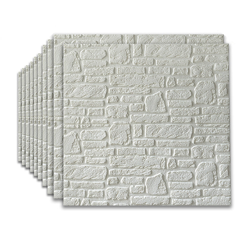 3D Artificial Stone Panel Wall Industrial Style Home Living Room Wall Panel (10-pack) Beige Clearhalo 'Flooring 'Home Improvement' 'home_improvement' 'home_improvement_wall_paneling' 'Wall Paneling' 'wall_paneling' 'Walls & Ceilings' Walls and Ceiling' 6312889